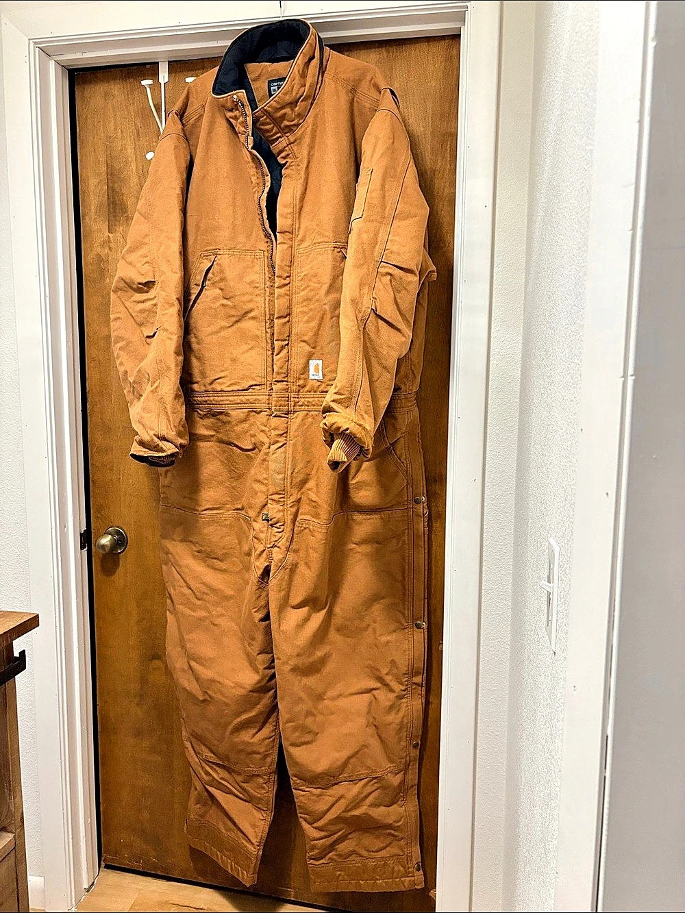 730.Carhartt Washed Duck Insulated Coverall Brown